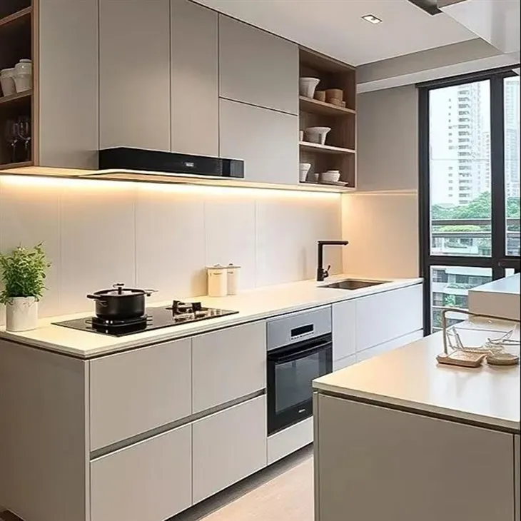 dark cabinets with light quartz countertops (3)