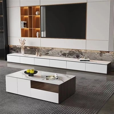 Stena televíznej skrinky s plochou obrazovkou